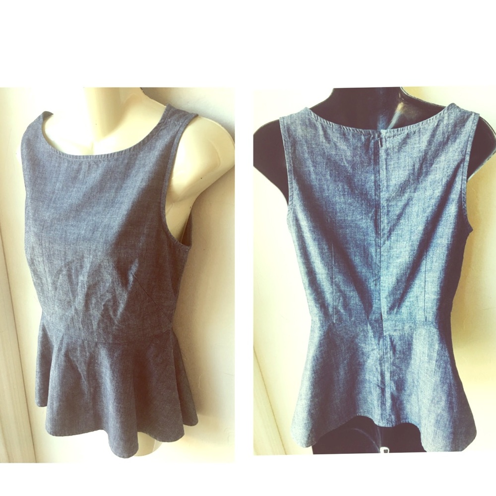 BANANA REPUBLIC peplum 💯% cotton blouse EUC